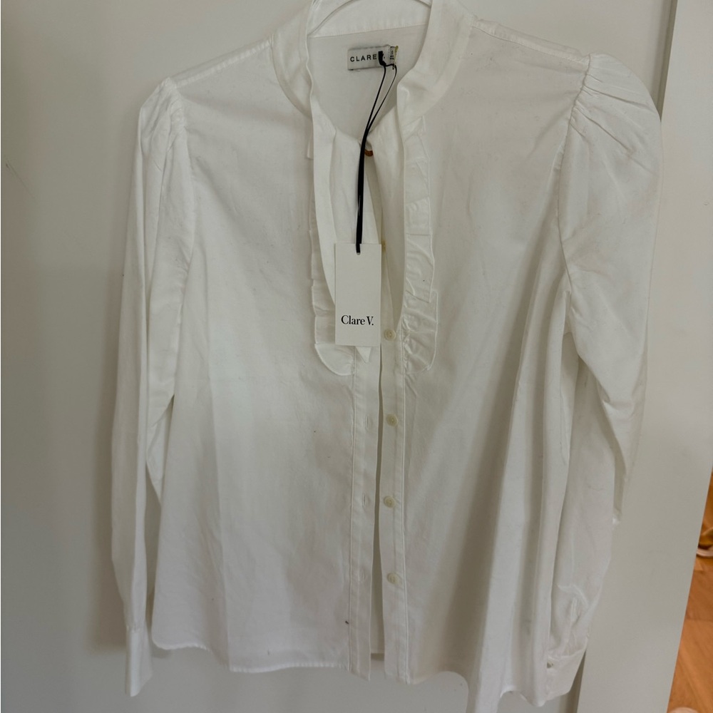 Clare V Pia Blouse
White Cotton Oxford - XS NWT - Picture 5 of 5